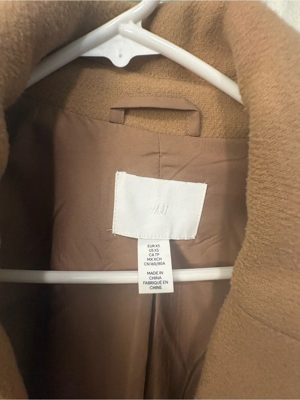 H&M Women's Double-Breasted Pea Coat - Camel Brown - Picture 3 of 3